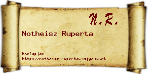 Notheisz Ruperta névjegykártya